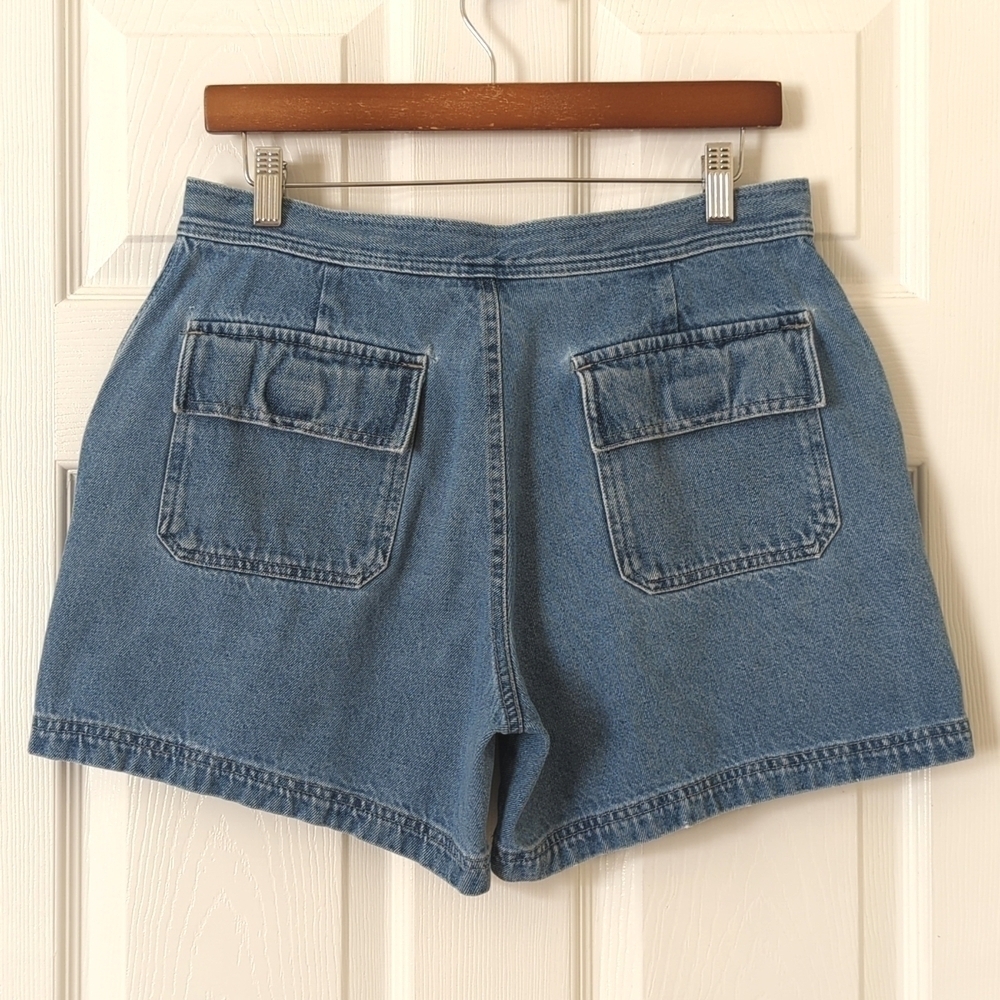 OP 90's Vintage Classic Medium Wash High Waisted Relaxed Fit Jean Shorts 11/12 - Picture 10 of 12